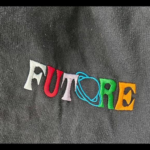 Future Palm Future Black Graphic Hoodie - Size Medium Unisex - Picture 2 of 5